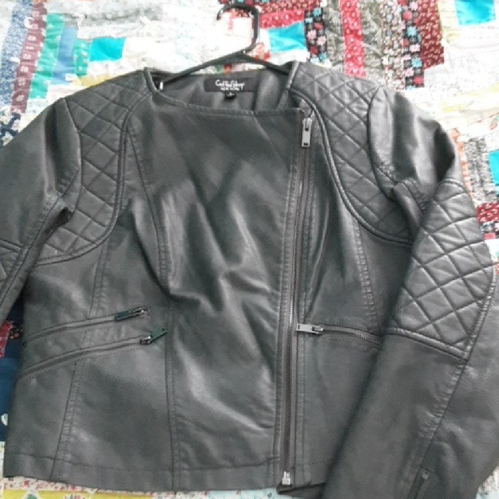 Coffee Shop NY Charcoal Quilted Leather Jacket